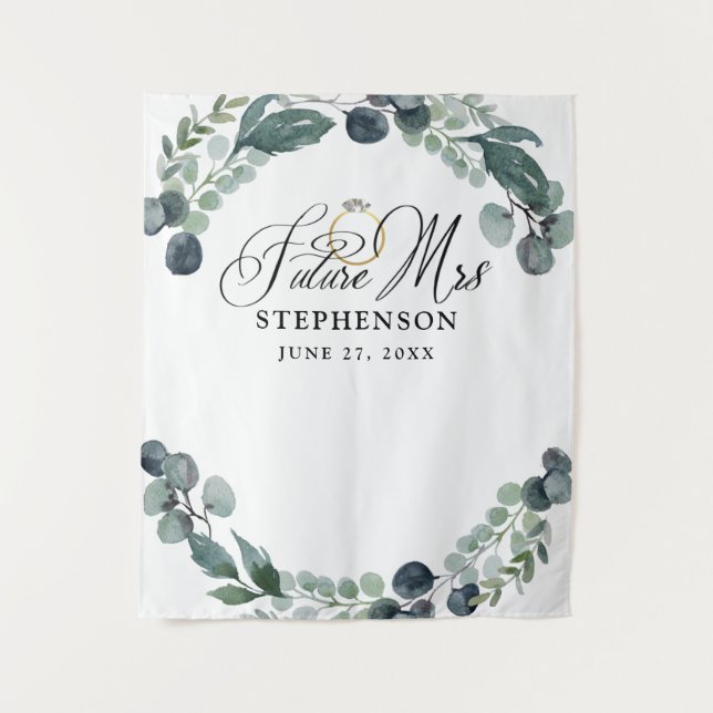 Tenture Fond de toile pour la FUTURE MRS Greenery Baby Sho (Devant)