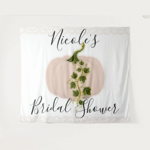 Tenture Fond de toilette de mariage automnal rose mat