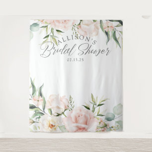 Tenture Fond de toilette de mariage chic élégant floral ro