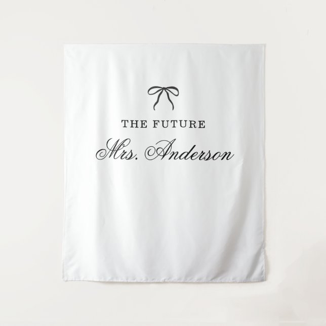 Tenture Fond de toilette de mariage personnalisé Future Mr (Devant)