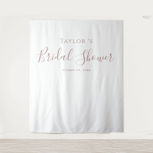 Tenture Fond de toilette de mariage Rose Gold (Devant)