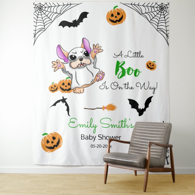 Tenture Fond de toilette pour Baby Shower d'Halloween avec (En situation)