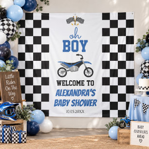 Tenture Fond de toilette pour bébé garçon Dirt Bike Bleu O