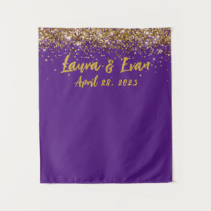 Tenture Fond d'écran personnalisé Mariage Photo Booth Purp