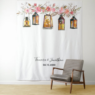 Tenture Fond élégant en or rose avec motif floral pour pho