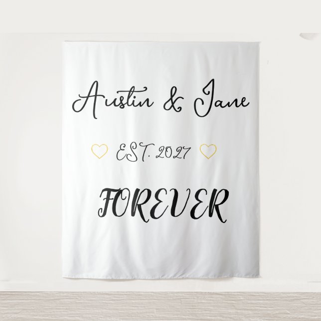 Tenture Fond élégant pour séance photo de mariage (Devant)