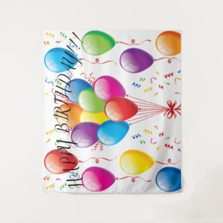 Tenture Fond et Bannière de Joyeux Anniversaire avec Ballo