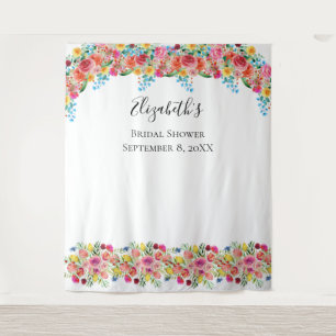 Tenture Fond floral pour photo Mariage Shower de mariage 