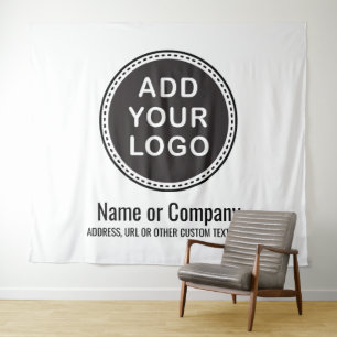 Tenture Fond personnalisé avec logo et texte d'entreprise