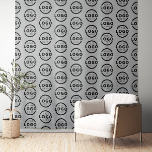 Tenture Fond personnalisé de logo d'entreprise grise