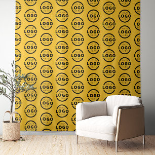 Tenture Fond personnalisé de logo d'entreprise jaune