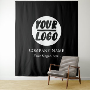 Tenture Fond personnalisé de logo d'entreprise pour les év