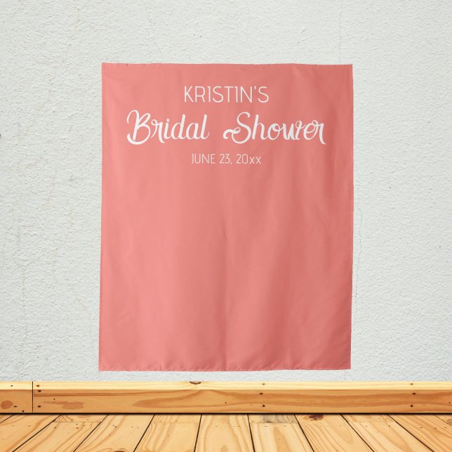 Tenture Fond personnalisé de mariage pour shower de mariée (In Situ)