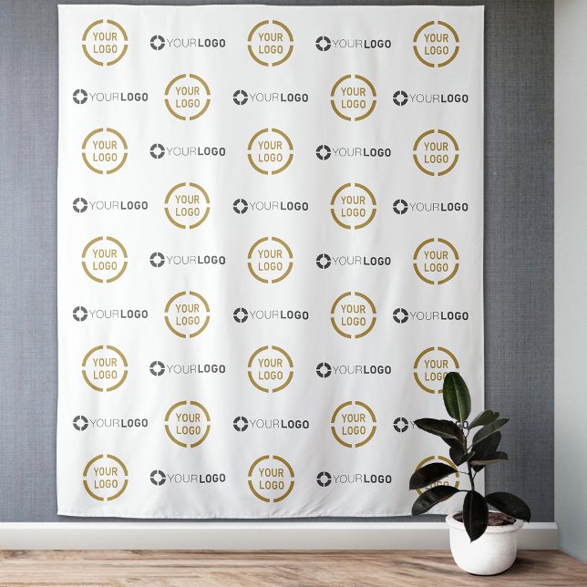 Tenture Fond personnalisé pour événements avec répétition  (Custom Step & Repeat two Logo Event Backdrop)