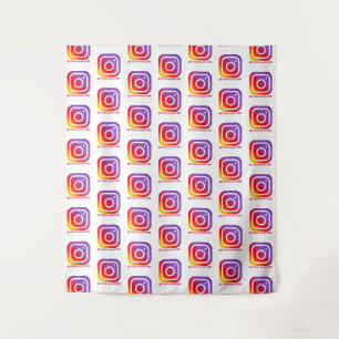 Tenture fond personnalisé pour logo d'entreprise instagram