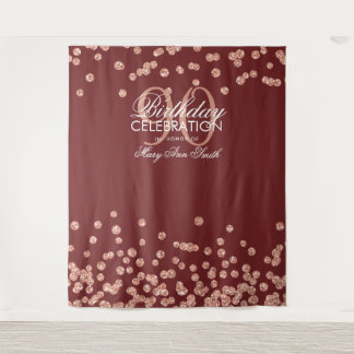Tenture Fond pour 90e anniversaire Rose Gold Bourgogne Con