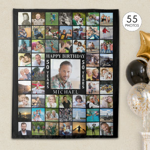 Tenture Fond pour collage photo d'anniversaire 55 ans