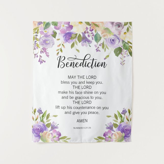 Tenture Fond POUR ÉGLISE Mariage Fleur Violet PRIÈRE (Devant)