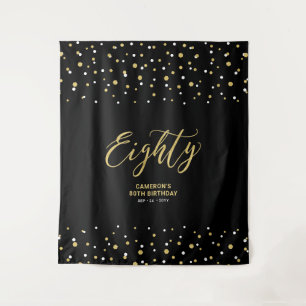Tenture Fond pour la fête des 80 ans de Gold & Black quatr