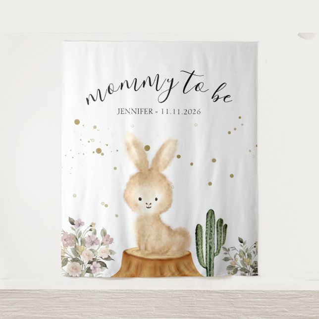 Tenture Fond pour lapine future maman (Devant)