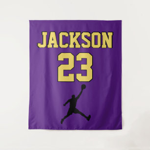 Tenture Fond pour maillot de basketball Numéro d'équipe