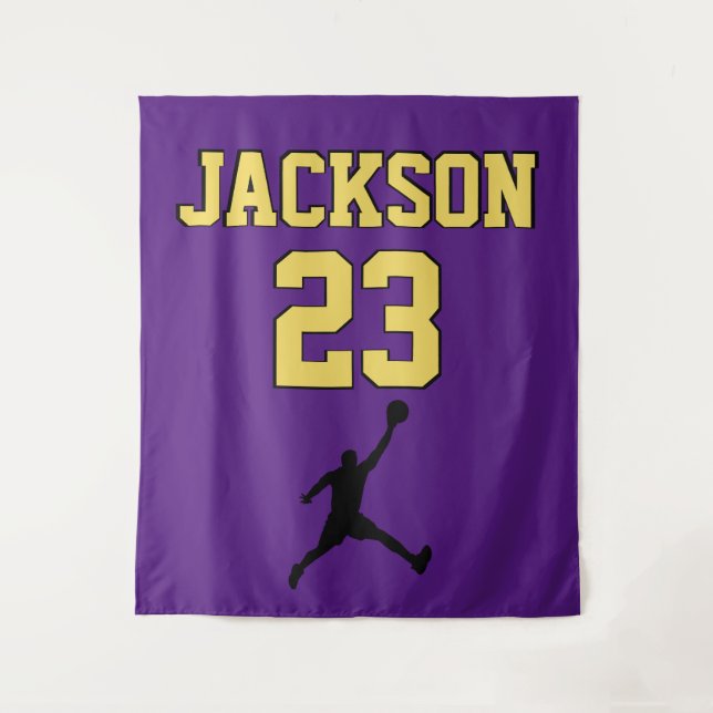 Tenture Fond pour maillot de basketball | Numéro d'équipe  (Devant)