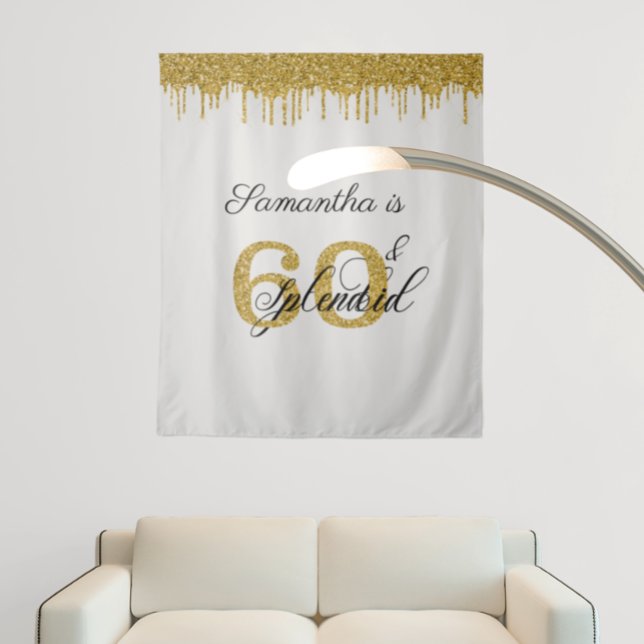 Tenture Fond pour Photobooth Soixantième Anniversaire 60 a (Créateur téléchargé)