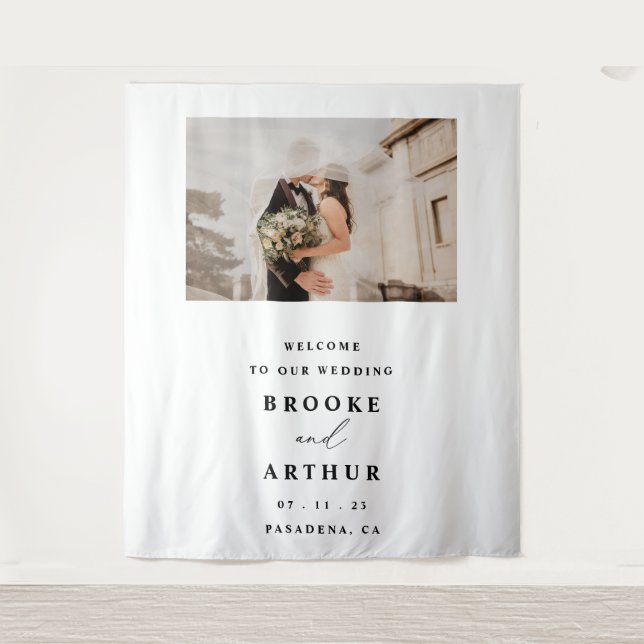 Tenture Fond pour Photomaton de Mariage Avec Photo (Devant)