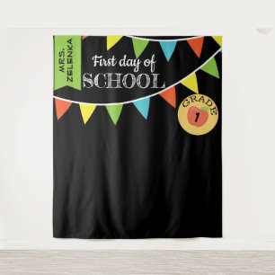 Tenture Fond pour photomaton du premier jour d'école