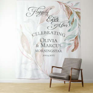 Tenture Fond pour photos de mariage avec feuillage sarcell