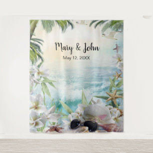 Tenture Fond pour photos de mariage sur la plage tropicale