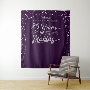 Tenture Fond pour photos pour 80e anniversaire violet arge