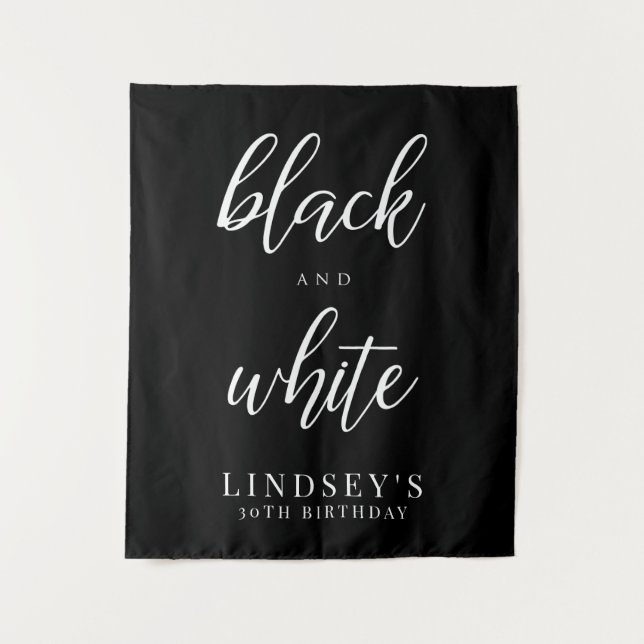 Tenture Fond pour photos, soirée noir et blanc (Devant)