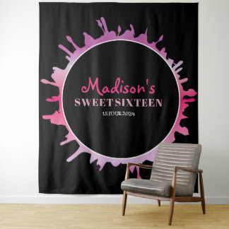 Tenture Fond pour séance photo Ombré Splatter Sweet Sixtee