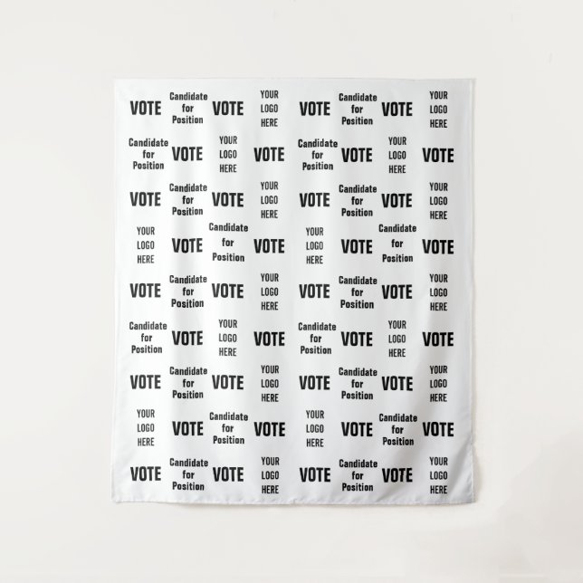 Tenture Fond pour selfie de vote pour la soirée électorale (Devant)