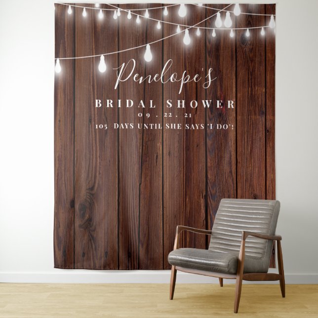 Tenture Fond rustique pour Baby Shower, Accessoire de phot (En situation)