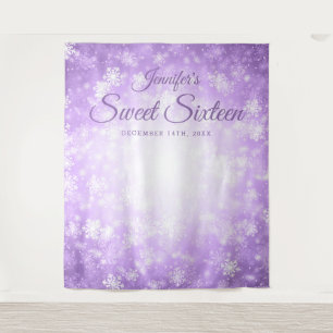 Tenture Fond Sweet 16 Violet Merveilleux Monde Hivernal