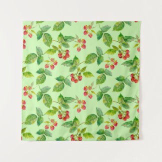 Tenture Fond uni avec baie saine - framboise