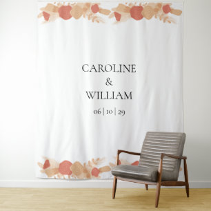 Tenture Fonds de stand photo de mariage floral boho