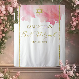 Tenture Fonds de toile de fond aquarelle pour Bat Mitzvah 