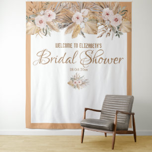 Tenture Fonds de toilette de mariage élégants beige herbe 