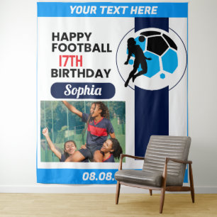 Tenture Football Anniversaire, Football Joueuse