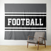 FOOTBALL Athletic Grey Noir Blanc Racing Stripes