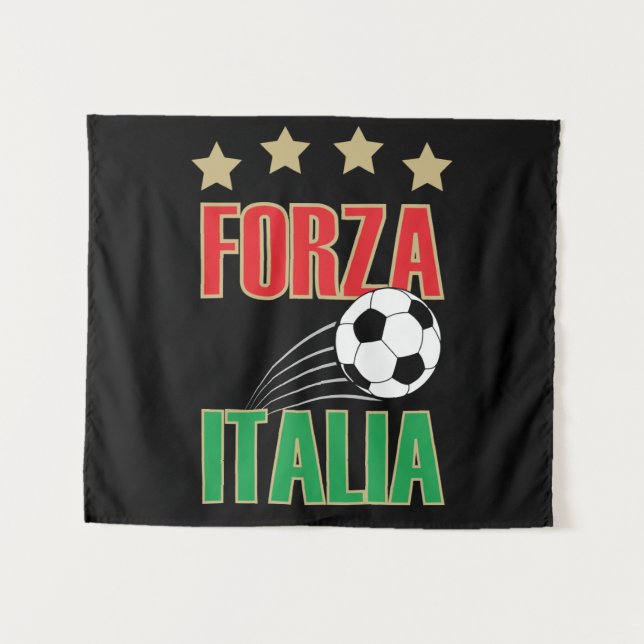 Tenture Football Italie Forza (Devant (Horizontal))