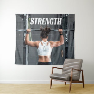 Tenture Force Fitness Femmes Musculation Motivationnelle