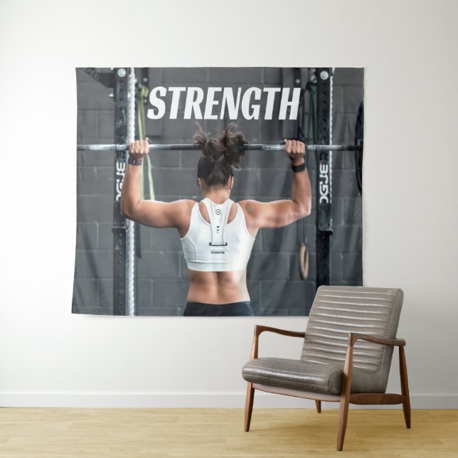 Tenture Force Fitness Femmes Musculation Motivationnelle (En situation (horizontale))