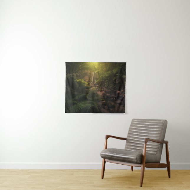 Tenture Forêt | Cascade Sunlight Highlights (En situation (horizontale))