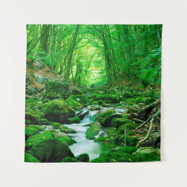 Tenture Forêt d'été profonde, backwoods, profonde, profond (Devant)