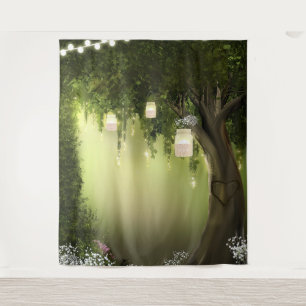 Tenture Forêt enchantée chêne toile de fond rustique des b