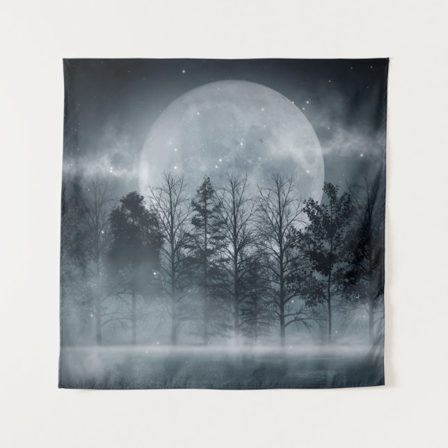 Tenture Forêt sombre : Scène lune (Devant)